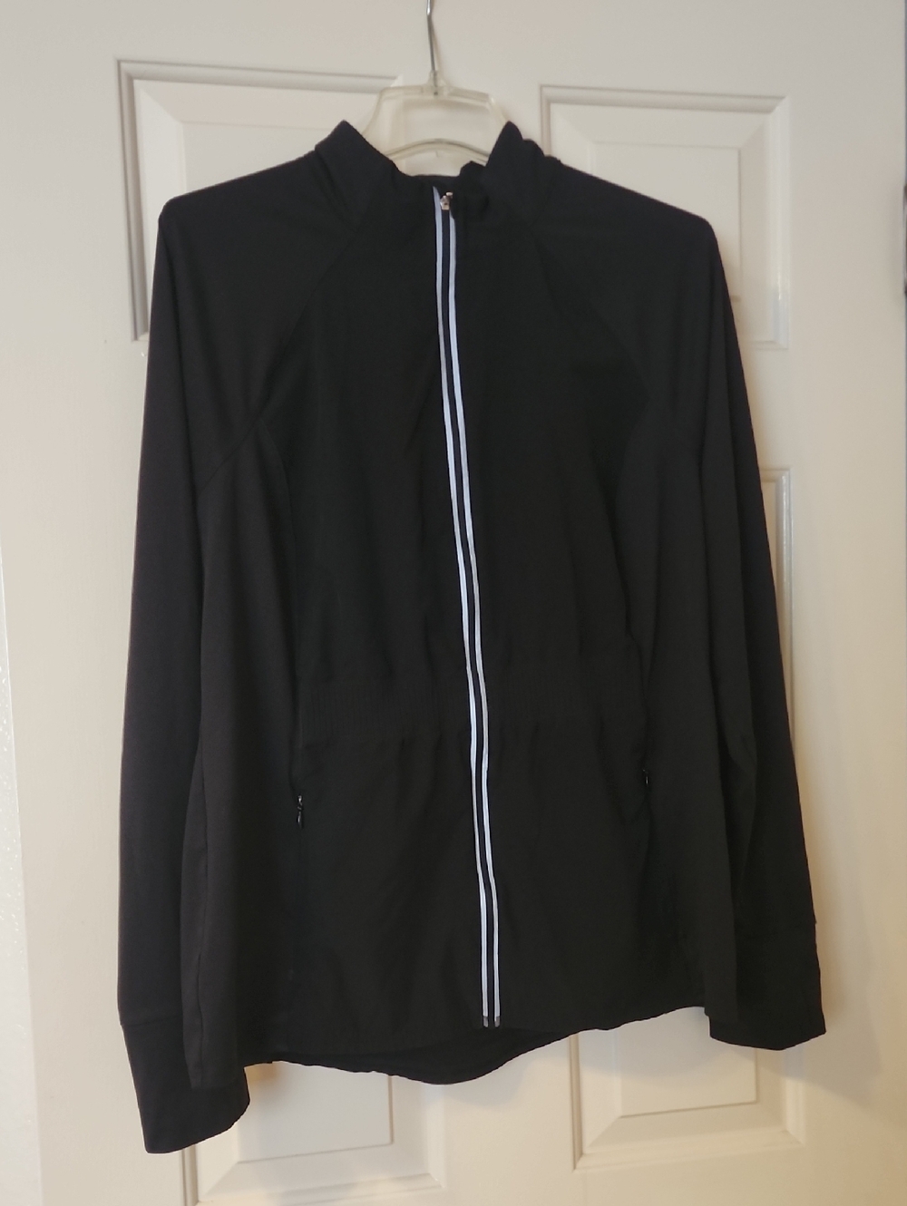 Avia Black Utility Jacket with White Zip Trim